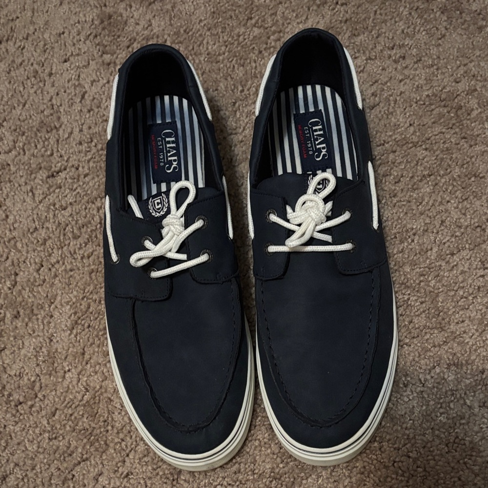 Chaps Men's Dark Blue Boat Shoes